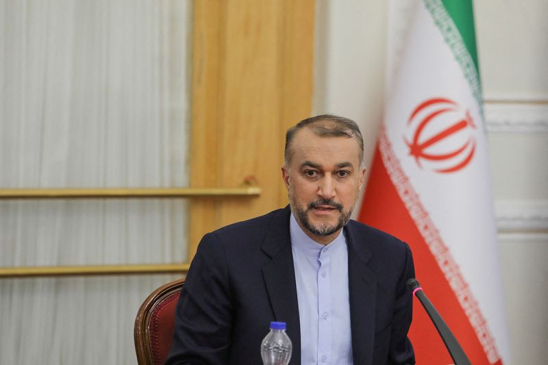 &copy; Reuters. وزير الخارجية الإيراني أمير حسين عبد اللهيان خلال مؤتمر في طهران يوم 24 أكتوبر تشرين الأول 2022. صورة لرويترز من وكالة أنباء غرب آسيا.