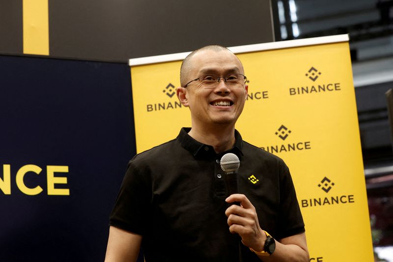 &copy; Reuters. FILE PHOTO: Zhao Changpeng, founder and chief executive officer of Binance, attends a conference at Porte de Versailles exhibition center in Paris, France June 16, 2022. REUTERS/Benoit Tessier/File Photo