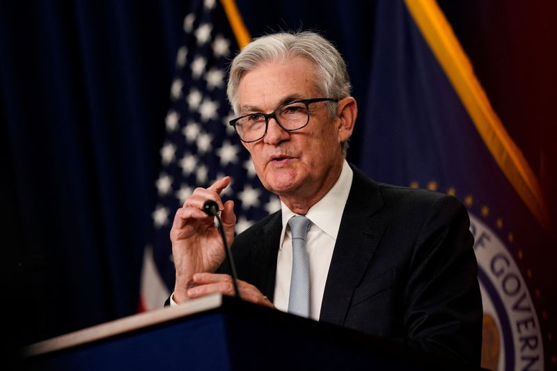 &copy; Reuters. Federal Reserve Board Chairman Jerome Powell speaks during a news conference after Powell announced the Fed raised interest rates by three-quarters of a percentage point as part of their continuing efforts to combat inflation, following the Federal Open M