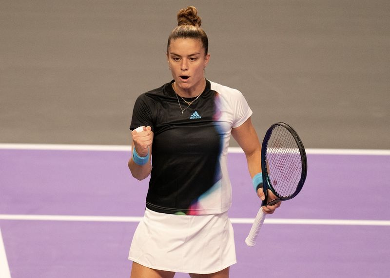 © Reuters. لاعبة التنس اليونانية ماريا سكاري - صورة من أرشيف رويترز. صورة من يو اس ايه توداي سبورتس. 