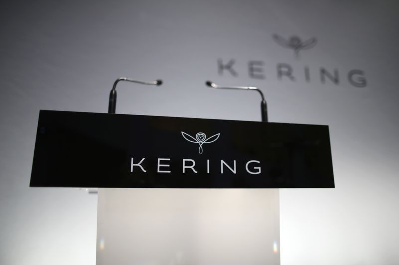 &copy; Reuters. FILE PHOTO: The logo of Kering is seen during the company's 2015 annual results presentation in Paris, France, February 19, 2016. REUTERS/Charles Platiau