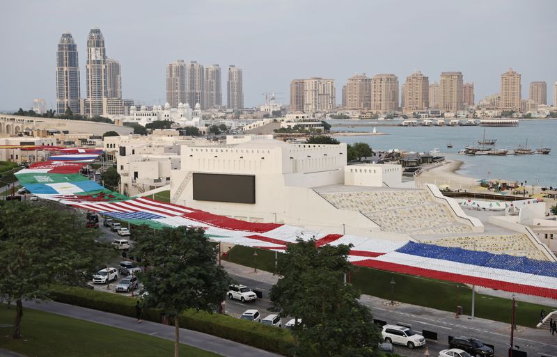 © Reuters. Soccer Football - FIFA World Cup Qatar 2022 Preview - Doha, Qatar - November 4, 2022 General view of Katara village ahead of the World Cup REUTERS/Mohammed Dabbous