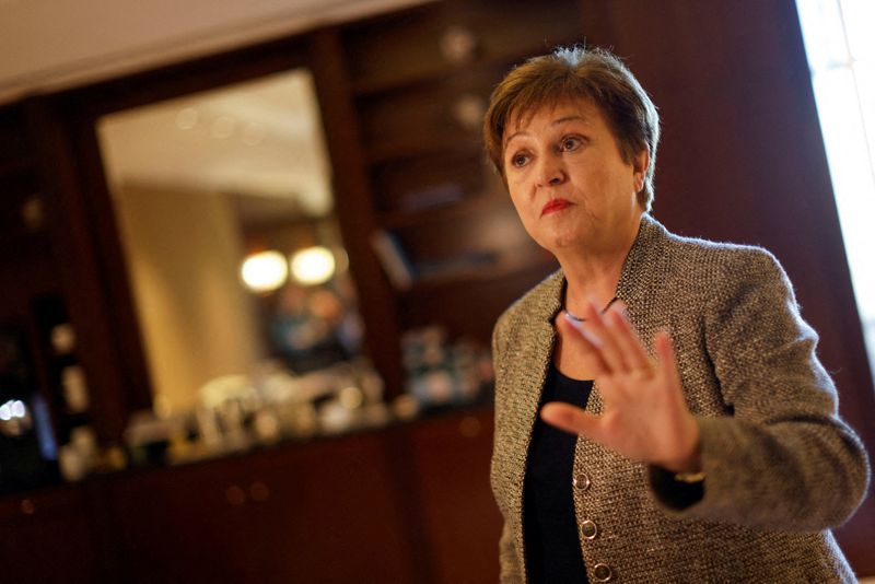 &copy; Reuters. FILE PHOTO: IMF Managing Director Kristalina Georgieva gestures during an interview with Reuters, in Berlin, Germany, October 26, 2022. REUTERS/Michele Tanntussi