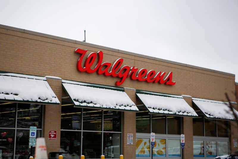 &copy; Reuters. FILE PHOTO: A Walgreens store is seen in Chicago, Illinois, U.S. February 11, 2021.  REUTERS/Eileen T. Meslar