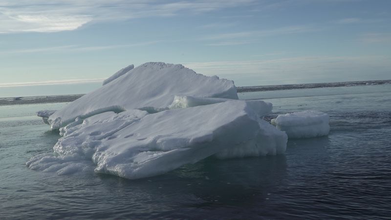 &copy; Reuters. 　国際雪氷圏気候イニシアチブは１１月７日公表した報告書で、急速な温暖化により、北極海の夏場の氷が２０５０年までに消失するのは確実だと警告した。写真は環境保護団体グリーンピ