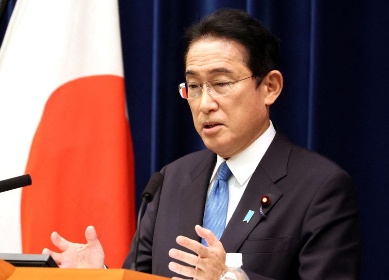 © Reuters. Primeiro-ministro japonês, Fumio Kishida
28/10/2022. Yoshikazu Tsuno/Pool via REUTERS