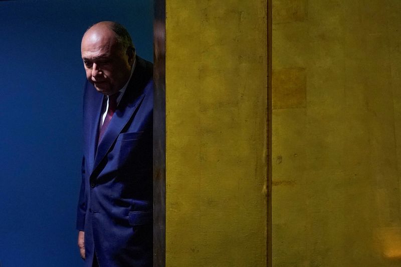 &copy; Reuters. FILE PHOTO: Egyptian Foreign Minister Sameh Shoukry attends the 77th Session of the United Nations General Assembly at U.N. Headquarters in New York City, U.S., September 24, 2022. REUTERS/Eduardo Munoz/File Photo