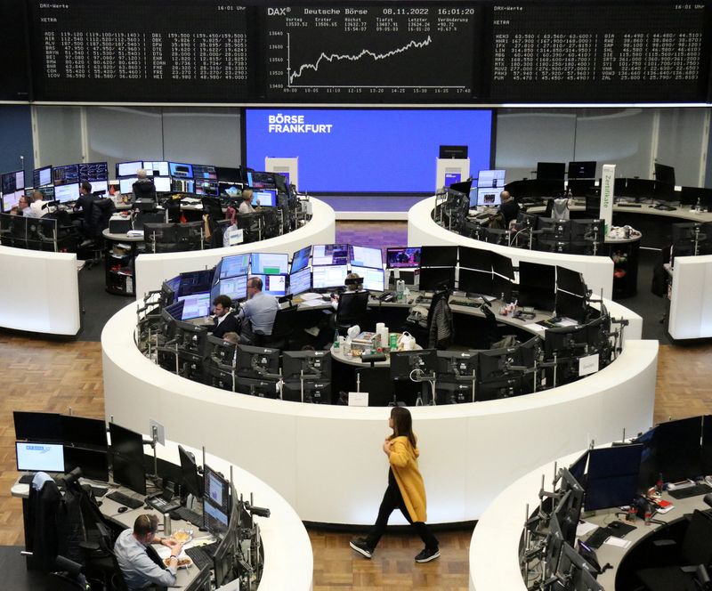 &copy; Reuters. Bolsa de Frankfurt, Alemanha
08/11/2022
REUTERS/Staff