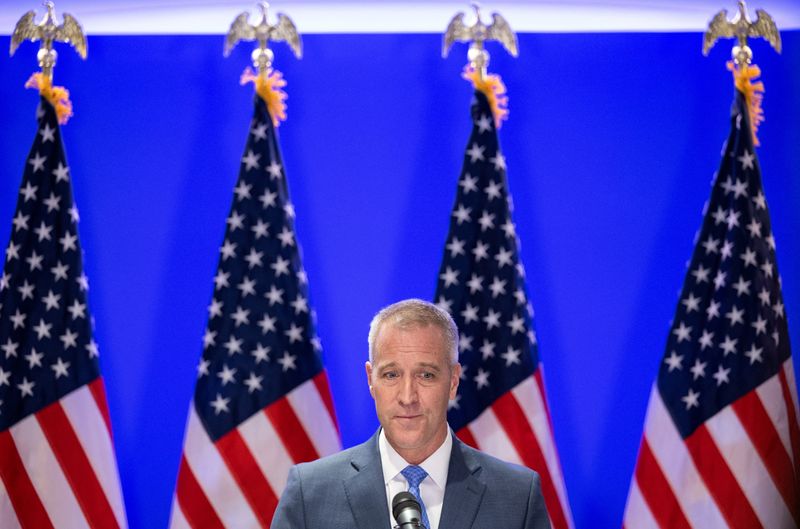 © Reuters. Democratic Congressional Campaign Committee (DCCC) Chair U.S. Rep. Sean Patrick Maloney (D-NY) faces reporters to discuss the U.S. midterm election results after conceding his New York Congressional District 17 House race to Republican Mike Lawler, at a post-election news conference at DCCC Headquarters in Washington, U.S., November 9, 2022. REUTERS/Tom Brenner