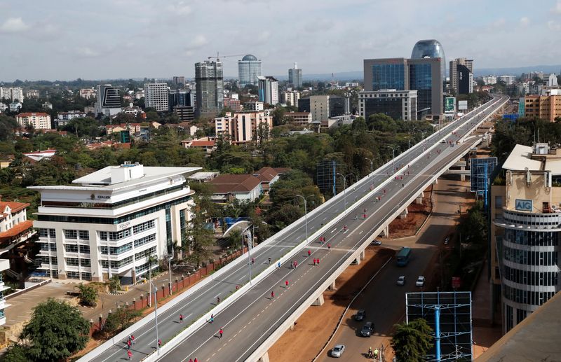 &copy; Reuters. FILE PHOTO: A view shows the Nairobi Expressway undertaken by the China Road and Bridge Corporation (CRBC) on a public-private partnership (PPP) basis, in Nairobi, Kenya May 8, 2022. REUTERS/Thomas Mukoya