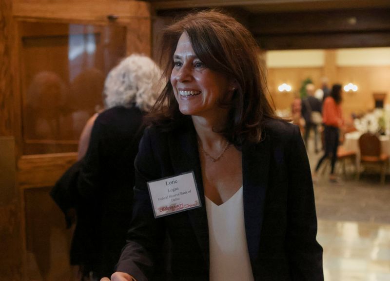 &copy; Reuters. FILE PHOTO: Lorie Logan, president and CEO of the Federal Reserve Bank of Dallas, attends a dinner program at Grand Teton National Park where financial leaders from around the world are gathering for the Jackson Hole Economic Symposium outside Jackson, Wy