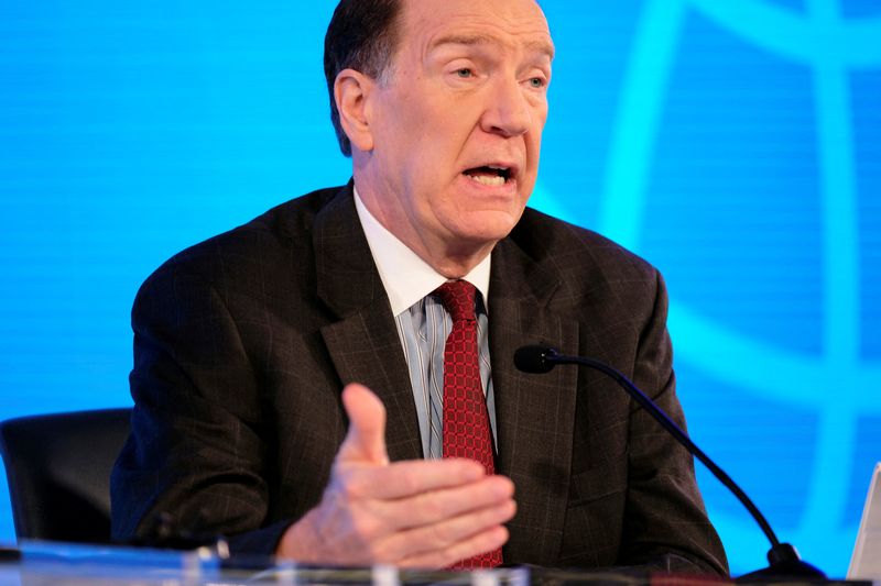 &copy; Reuters. FILE PHOTO: World Bank president David Malpass holds a news conference at the headquarters of the International Monetary Fund during the Annual Meetings of the two groups in Washington, U.S., October 13, 2022. REUTERS/James Lawler Duggan