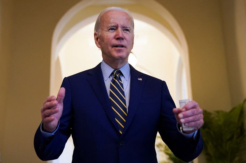 Biden pleased with election turnout, says reflects quality of party's candidates