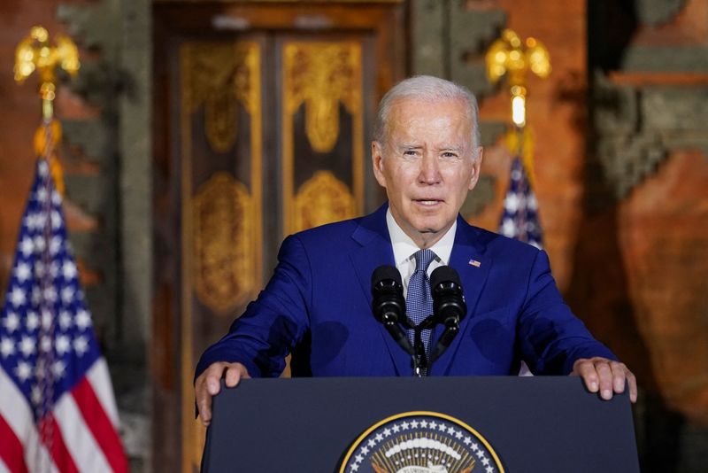 &copy; Reuters. U.S. President Joe Biden holds a news conference following his meeting with Chinese president Xi Jinping, ahead of the G20 leaders' summit, in Bali, Indonesia, November 14, 2022.  REUTERS/Kevin Lamarque