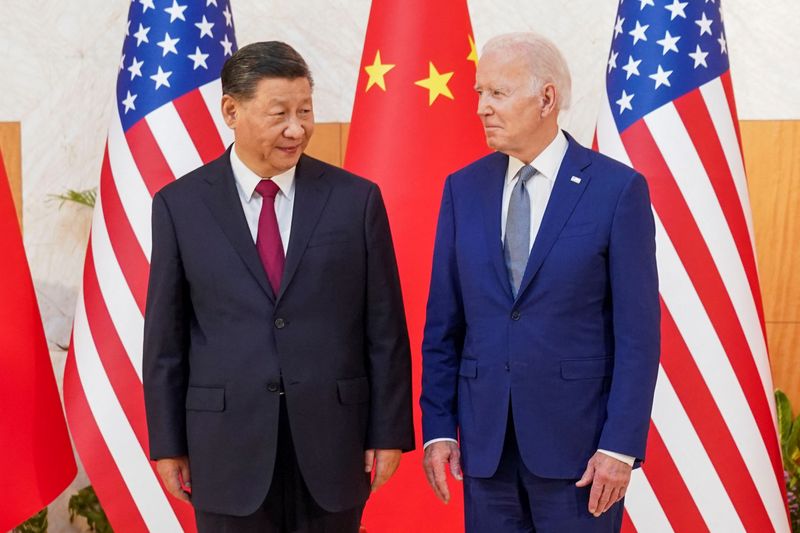 &copy; Reuters. Xi Jinping e Joe Biden em Bali
 14/11/2022  REUTERS/Kevin Lamarque