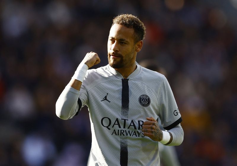 &copy; Reuters. Nrymar durante partida do Paris St Germain contra o Lorient pelo Campeonato Francês
06/11/2022 REUTERS/Stephane Mahe