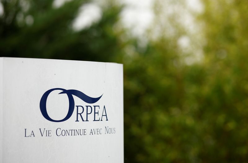 &copy; Reuters. Logo de la société française de maisons de retraite Orpea. /Photo prise le 2 février 2022/REUTERS/Stéphane Mahé