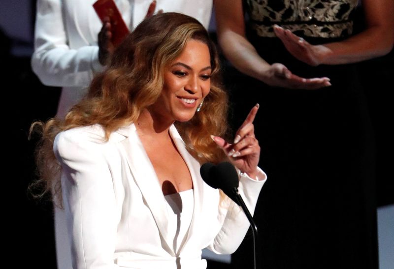 &copy; Reuters. FILE PHOTO: 50th NAACP Image Awards - Show - Los Angeles, California, U.S., March 30, 2019 - Beyonce reacts after winning the entertainer of the year award. REUTERS/Mario Anzuoni/File Photo
