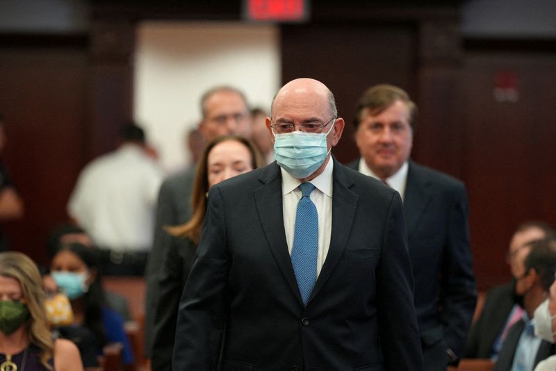 &copy; Reuters. FILE PHOTO: Allen Howard Weisselberg, the former Trump Organization CFO appears in New York State Supreme Court in the Manhattan borough of New York City, U.S., August 18, 2022.  Curtis Means/Pool via REUTERS/File Photo