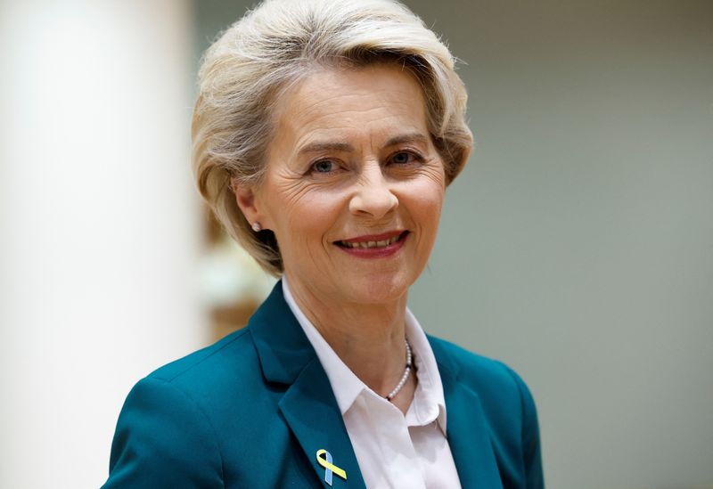 &copy; Reuters. European Commission President Ursula von der Leyen attends a European Union leaders' summit in Brussels, Belgium October 21, 2022. REUTERS/Piroschka van de Wouw