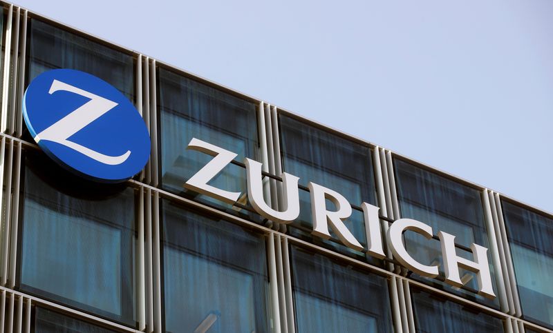 &copy; Reuters. FILE PHOTO: Logo of Zurich insurance is seen at an office building in Zurich, Switzerland August 9, 2018. REUTERS/Arnd Wiegmann