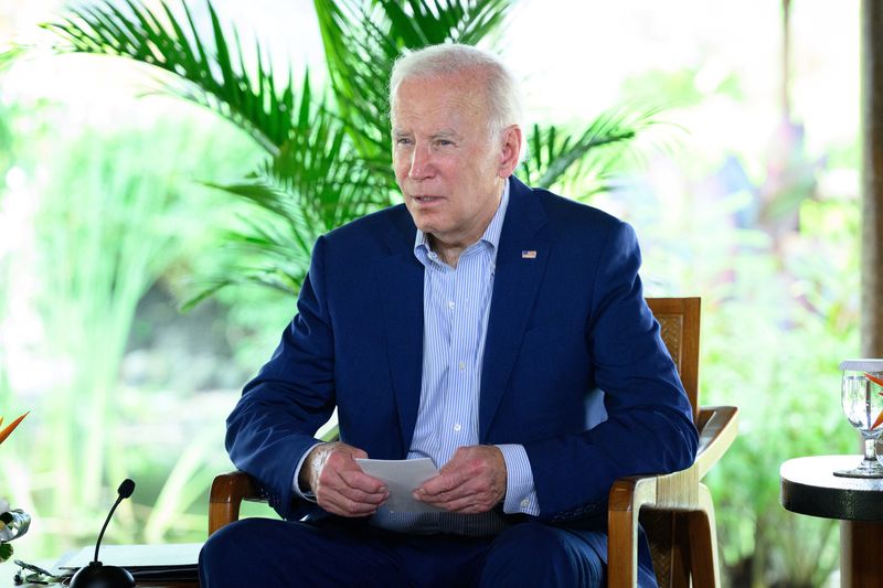 &copy; Reuters. Presidente dos EUA Joe Biden em Bali
 16/11/2022     Leon Neal/Pool via REUTERS