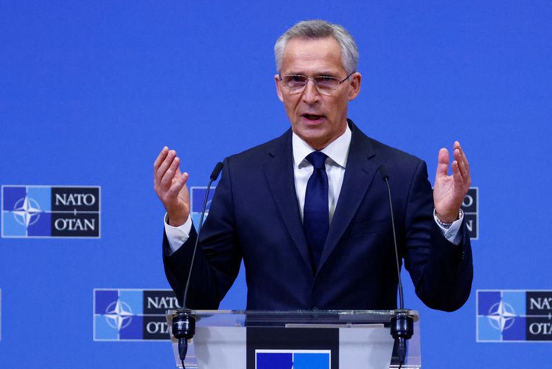 &copy; Reuters. El secretario general de la OTAN, Jens Stoltenberg, durante una conferencia de prensa celebrada en la sede de la alianza atlántica en Bruselas, Bélgica, el 16 de noviembre de 2022. REUTERS/Yves Herman