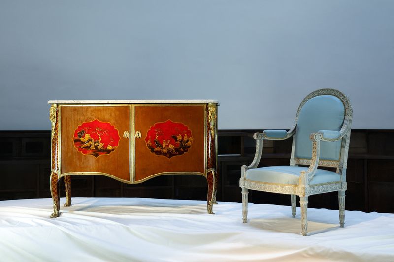 &copy; Reuters. Photo des meubles de la reine Marie-Antoinette mis aux enchères à Paris. /Photo prise le 16 novembre 2022 à Paris, France/REUTERS/Gonzalo Fuentes