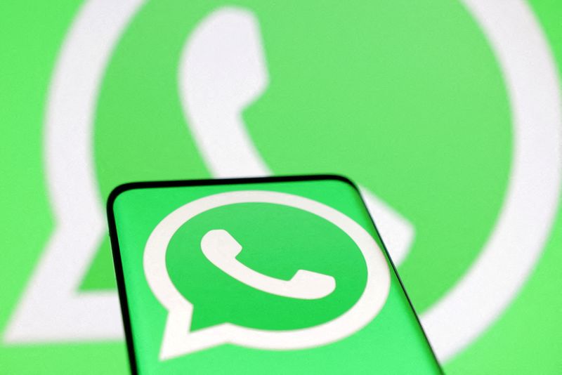 &copy; Reuters. FILE PHOTO: The Whatsapp logo is seen in this illustration taken, August 22, 2022. REUTERS/Dado Ruvic/Illustration/File Photo