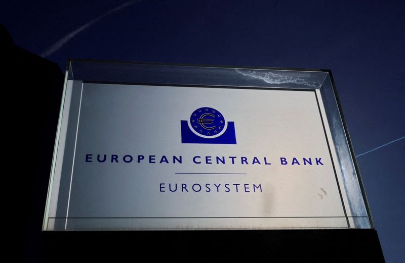 &copy; Reuters. FILE PHOTO: A sign outside the European Central Bank building in Frankfurt, Germany October 27, 2022. REUTERS/Wolfgang Rattay
