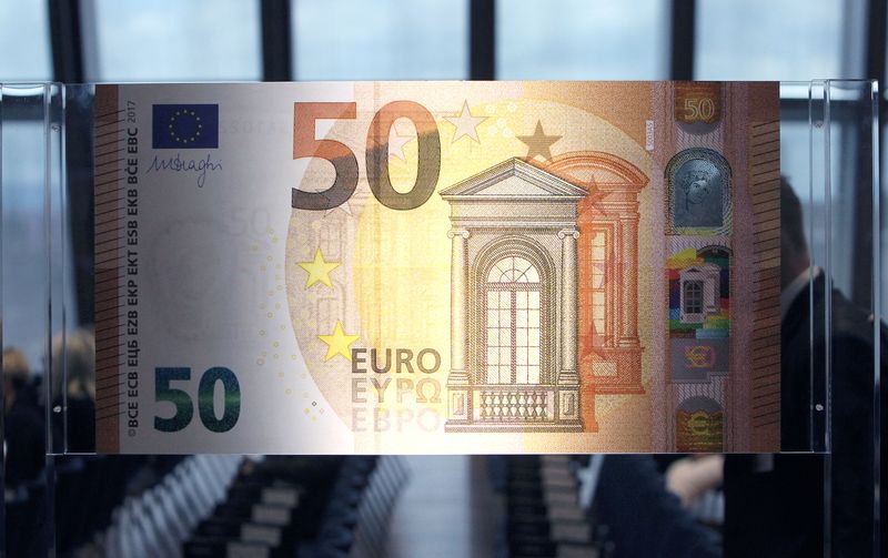 &copy; Reuters. FILE PHOTO: The European Central Bank (ECB) presents the new 50 euro note at the bank's headquarters in Frankfurt, Germany, July 5, 2016.  REUTERS/Ralph Orlowski/File Photo