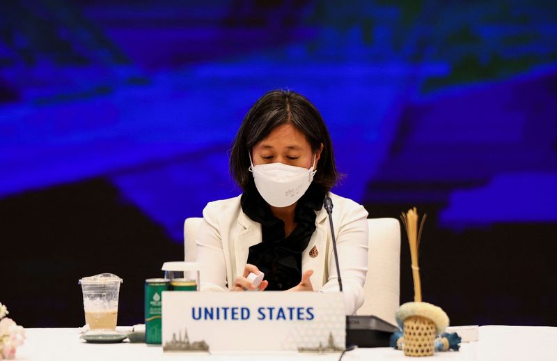 &copy; Reuters. U.S. Trade Representative Katherine Tai attends the APEC Leaders' Informal Dialogue with Guests during the Asia-Pacific Economic Cooperation (APEC) Summit 2022, in Bangkok, Thailand November 18, 2022. REUTERS/Athit Perawongmetha/Pool