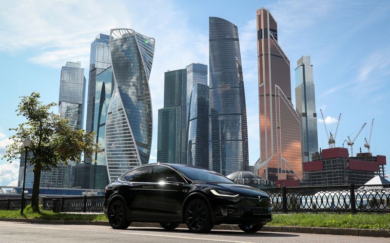 © Reuters. Veículo elétrico Tesla Model X, em Moscou
23/07/2020
REUTERS/Evgenia Novozhenina