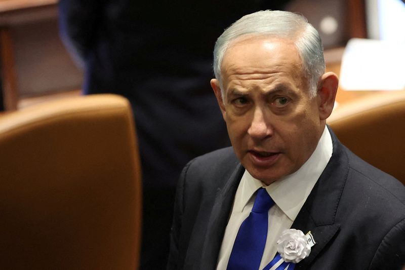 &copy; Reuters. رئيس الوزراء الإسرائيلي المكلف بنيامين نتنياهو  خلال مراسم أداء اليمين للبرلمان الإسرائيلي الجديد في القدس يوم 15 نوفمبر تشرين الثاني 2022. صو