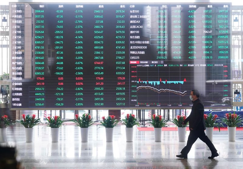 &copy; Reuters. Sede da bolsa de Xangai
28/02/2020.  REUTERS/Aly Song