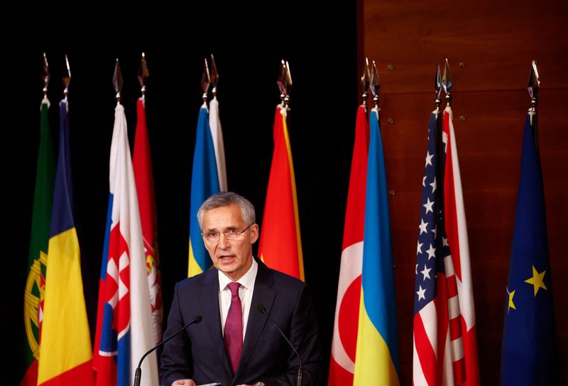 &copy; Reuters. NATO Secretary General Jens Stoltenberg speaks during the 68th Annual Session of the NATO Parliamentary Assembly in Madrid,  Spain, November 21, 2022. REUTERS/Juan Medina