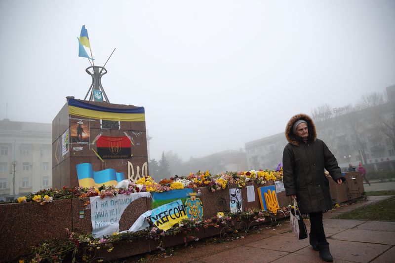 &copy; Reuters. Praça central de Kherson, na Ucrânia
 21/11/2022   REUTERS/Murad Sezer