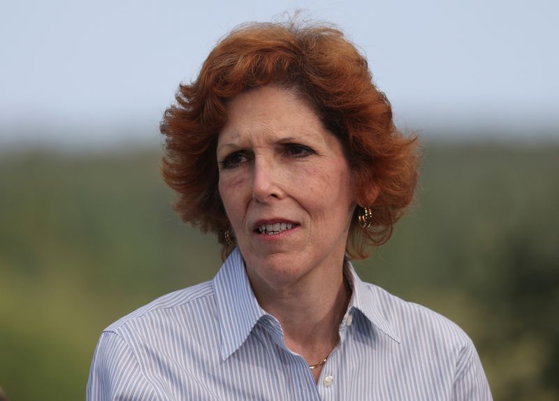 &copy; Reuters. FILE PHOTO: Loretta J. Mester, president and CEO of the Federal Reserve Bank of Cleveland, looks on at Teton National Park where financial leaders from around the world gathered for the Jackson Hole Economic Symposium outside Jackson, Wyoming, U.S., Augus