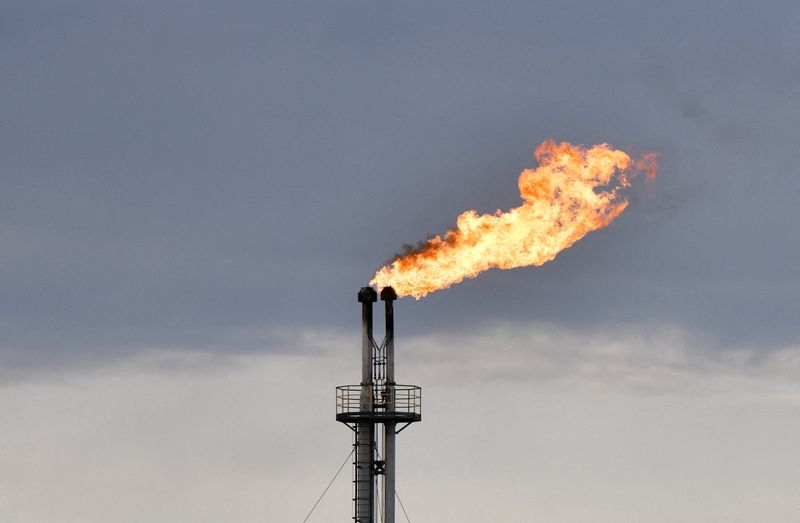 © Reuters. FILE PHOTO: A view shows a flare stack at Rosneft's oil stabilisation facility outside the town of Neftegorsk in the Samara Region, Russia September 6, 2022. REUTERS/Alexander Manzyuk/File Photo