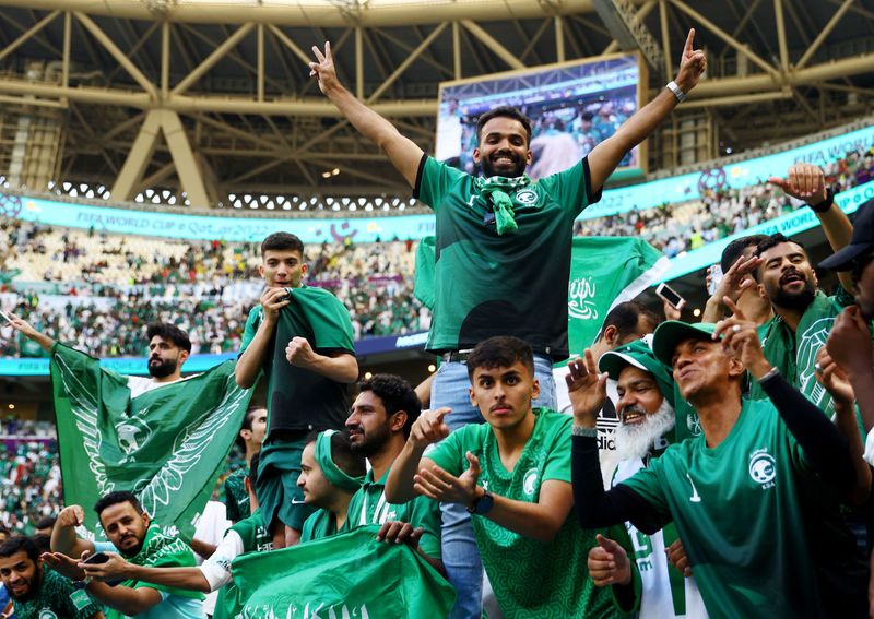 &copy; Reuters. 　米情報・調査会社ニールセンのメディアデータ子会社グレースノートは２２日、サッカーのワールドカップ（Ｗ杯）カタール大会１次リーグ、アルゼンチン戦でのサウジアラビアの勝利に