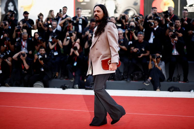 &copy; Reuters. The 79th Venice Film Festival - Premiere screening of the film "Don't Worry Darling" out of competition - Red Carpet Arrivals - Venice, Italy, September 5, 2022. - Gucci's Creative Director Alessandro Michele attends REUTERS/Guglielmo Mangiapane