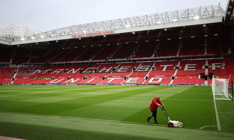 &copy; Reuters. Vista do estádio Old Trafford antes de partida entre Manchester United e Liverpool pelo Campeonato Inglês
22/08/2022 REUTERS/Phil Noble