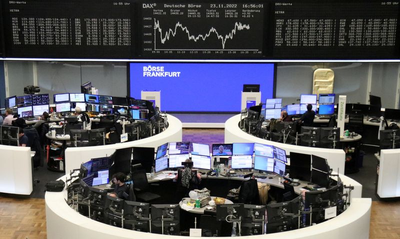 European shares hit fresh three-month highs after signs of Fed slowdown