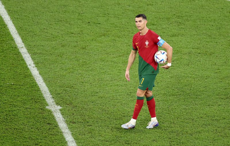 &copy; Reuters. Cristiano Ronaldo durante partida Portugal x Gana
24/11/2022
REUTERS/Marko Djurica