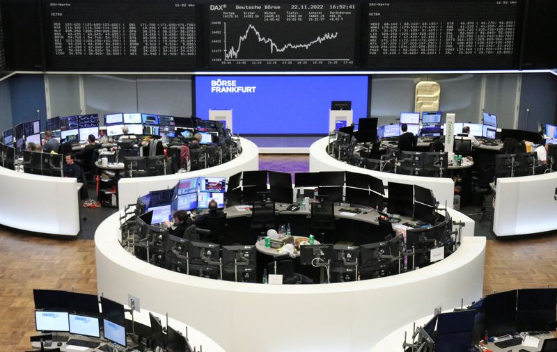 European shares subdued, retailers in focus as holiday shopping kicks off
