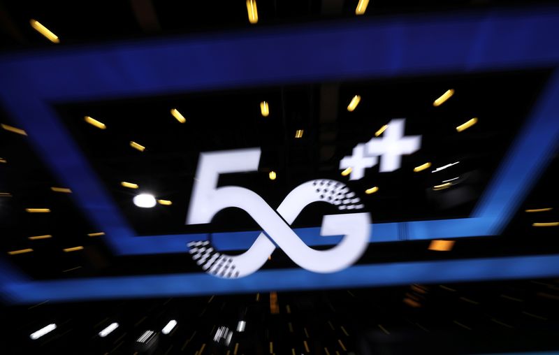 © Reuters. Anúncio da tecnologia 5G. 
13/7/2021. 
REUTERS/Tingshu Wang