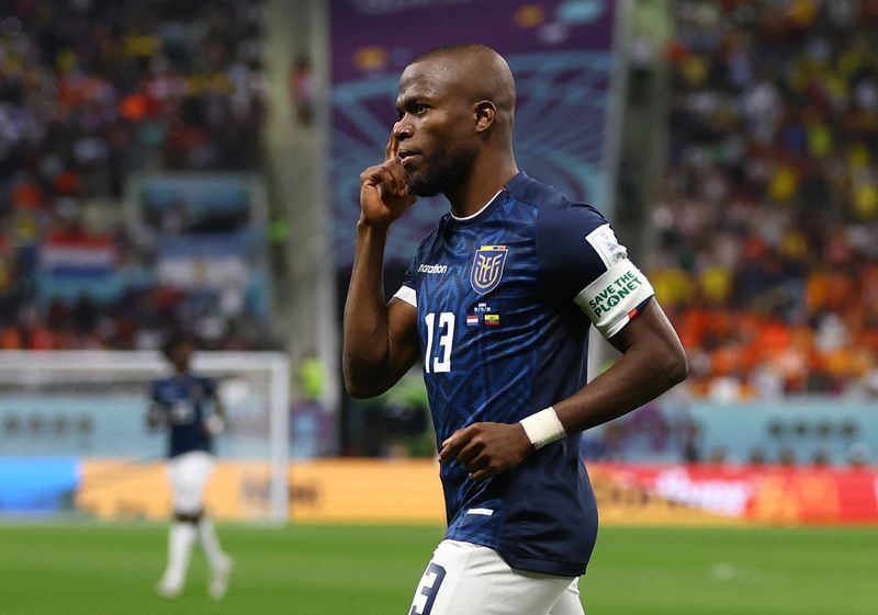 &copy; Reuters. Enner Valencia durante partida do Equador contra a Holanda pela Copa do Mundo do Catar
25/11/2022 REUTERS/Hannah Mckay