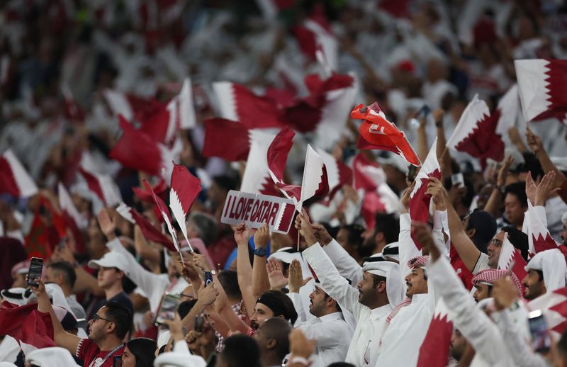 &copy; Reuters. Torcida do Catar no estádio durante partida da equipe contra o Senegal
25/11/2022
REUTERS/Amr Abdallah Dalsh