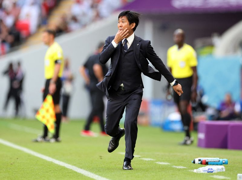 &copy; Reuters. Técnico da seleção japonesa, Hajime Moriyasu
27/11/2022
REUTERS/Carl Recine