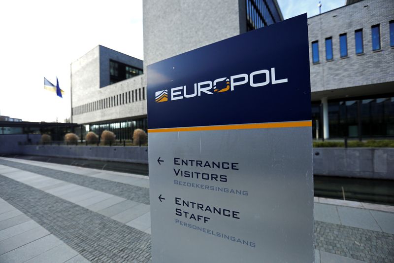 &copy; Reuters. Vue générale du bâtiment d'Europol à La Haye, aux Pays-Bas. /Photo d'archives prise le 12 décembre 2019/REUTERS/Eva Plevier